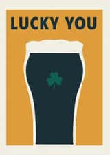 Classic Birthday Card - Guinness - Lucky You created by Little Egret Design