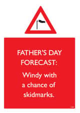 Funny Father’s Day Card - Windy Forecast created by Brainbox Candy