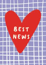 Classic Congratulations Card - Best News created by Print & Pigment