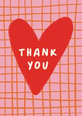 Classic Thank You Card - Heart created by Print & Pigment