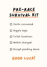 Funny Good Luck Card - Marathon Check List created by @HurrayHaus