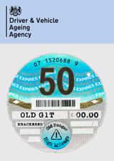 Funny 50th Birthday Card - Old Banger Tax Disc - Getting Old Car Humour created by Quite Good Cards