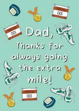 Birthday Card For Dad - Running - Going The Extra Mile created by Stuck Shop Gifts