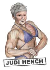 Funny Birthday Card - Judi Hench - Celebrity Pun created by Quite Good Cards