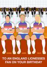 Birthday card for a Lionesses fan created by Paul Jones
