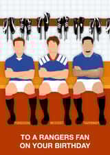 Birthday card for a Rangers fan created by Paul Jones