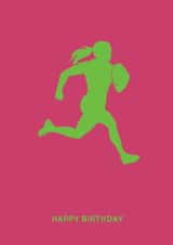 Classic Birthday Card - Rugby - For Her created by Redback Cards