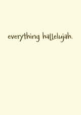Everything hallelujah - Justin Bieber - thank you - grateful - encouragement created by Philippa Elizabeth Illustration