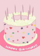Happy Birthday Card - Cute Birthday Cake created by Alice Ranson