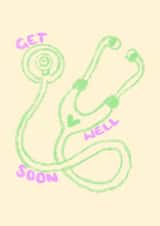 Get Well Soon Stethoscope Card created by Alice Ranson