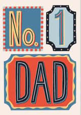 Classic Father's Day Card - Number One Dad created by Laura Darrington Design Ltd.