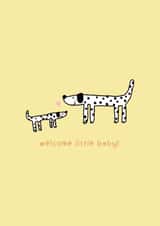 Cute New Baby Dalmatian Card for your friends and family created by Heather Buchanan