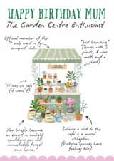 Funny Birthday Card - For Mum - Garden Centre Enthusiast created by Petal & Paper Co. 