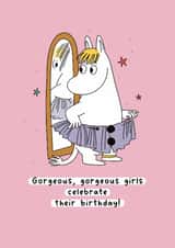 Cute Birthday Card - Moomin - For Her created by Moomin Characters