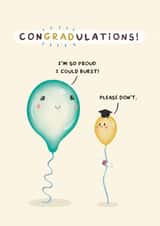 Cute Graduation Card - So Proud - Balloons created by Sydney Jo Designs