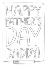 Happy Father's Day Daddy Colouring Sheet | Kids Father's Day Card created by Laurent Collective