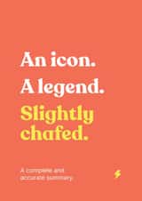 Funny Congratulations Card - Running - Slightly Chafed created by Jog On Studio