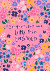 Pretty Engagement Card - For Bride - Floral Heart created by katie illustrated