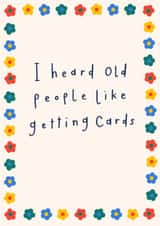 Funny Birthday Card - Old People Like Cards created by katie illustrated