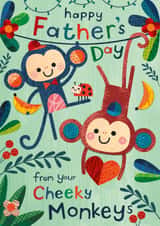 cute father's day card for Dad -  from your cheeky monkeys created by Lindsey Sagar