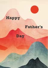 Arty Father's Day Card - Mountain Landscape created by Ohh Deer
