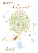 Traditional Retirement Card - Floral Topiary created by SABIVO Design by Sabina