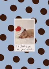 Personalised New Baby Photo Card created by Holly Walsh - Classic New Baby Card - A Little Magic Has Arrived - Polka Dots