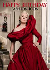 Fun Birthday Card - The Devil Wears Prada - Miranda Priestly - Fashion Icon created by Pink Peach Cards