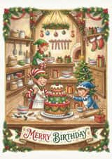 Festive Birthday Bake at Santa's Workshop created by Lunar Tree Studios