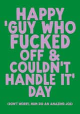 Funny Father's Day Card - Couldn't Handle It created by The Buddy Fernandez Card Co.