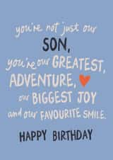 Classic Birthday Card - For Son - Our Greatest Adventure created by Sweetlove Press