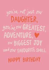 Classic Birthday Card - For Daughter - Our Biggest Joy created by Sweetlove Press