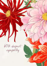 Sympathy card with flowers created by David Bennett