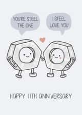 Cute 11th Anniversary - Steel - Pun created by Creaternet