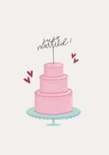 ‘Just Married’ Wedding Cake Card created by Kate Jones