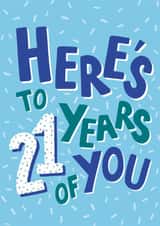 Classic Birthday Card - 21st - For Him created by Stuck Shop Gifts