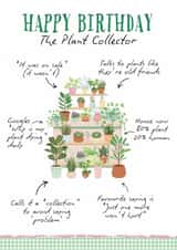 Classic Birthday Card - The Plant Collector - Plants created by Petal & Paper Co. 