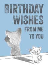 Funny Birthday Card - Rude Cat - Wishes From Me To You - Middle Finger created by Versed Aid