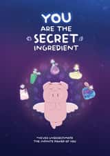 Motivational Graduation & New Job Card | You Are The Secret Ingredient created by POSITIVELY PIGASUS