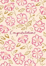 Pretty Congratulations Card - Flowers - For Her created by Embletree Designs
