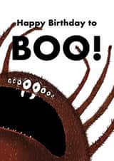 BOO! Funny Spider Jump Scare Birthday Card created by Seaby Sketches