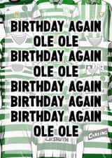 Fun Birthday Card - Football - Celtic Champions Again - Scottish Premier League Champions created by ZB CREATIVE