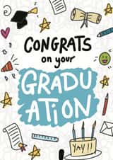 Graduation Congratulations Card – Congrats On Your Graduation created by ROSHAH DESIGNS