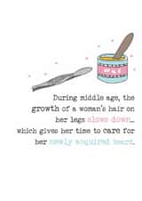 Funny Birthday Card - Middle Age - Newly Acquired Beard created by Dandelion Stationery
