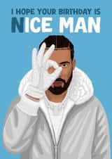 Funny Drake Birthday Card - Iceman - Funny Rap Music Card created by Pink Peach Cards