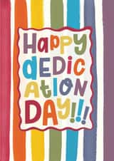 Colourful Dedication Card - Rainbow Bright - Celebrating Child's Dedication created by Oh Anna Design Co