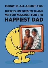 Personalised Father's Day Photo Card created by Mr. Men - Funny Father's Day Card - Mr. Men - Making You The Happiest Dad