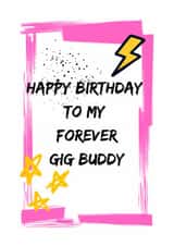 Alternative Music Themed Gig Buddy Birthday Card created by Dollymixtape
