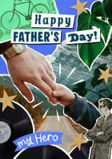 Arty Father's Day Card - My Hero - Holding Hands created by Violet and Alfie