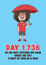 Birthday - funny card about the Britsh weather created by stu.dio.art